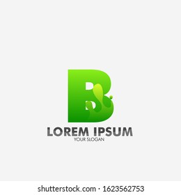 B initial letter logo icon with liquid effect for creative and business company