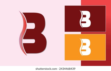 B inicial de la letra del símbolo del logotipo del vector diseño gráfico moderno templo minimalista 