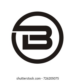 B initial letter logo inside circle logo design template vector