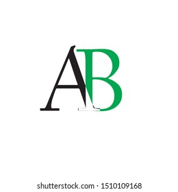 A & B  initial letter logo luxury art vector design