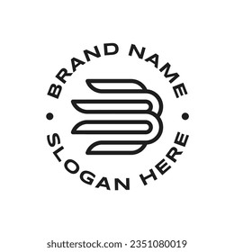 B Vorlage für Logos mit Anfangsbuchstaben
