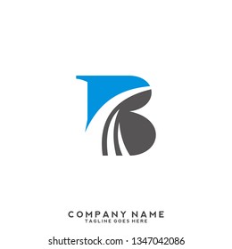 B initial letter, modern logo design template