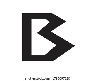 b letras iniciales y diseños de logotipo en monograma