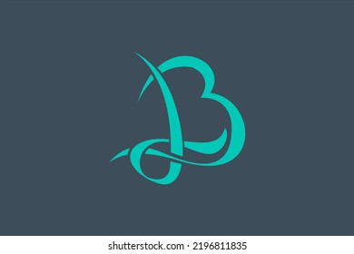 B initial logo design beauty wellness yoga spa salon health care icon symbol