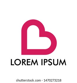 B initial logo letter for health and care company