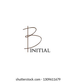 B initial logo, sign or icon for fashion company or organization
