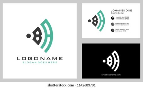B A initial logo template vector