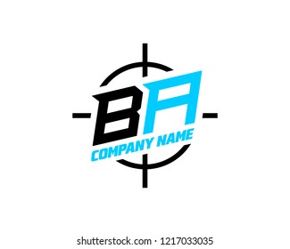 B A Initial logo template vector