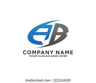 A B Initial logo template vector