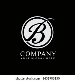 B initial logo template vector illustration