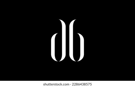 B B initial luxury outline logo