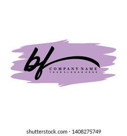 B initial signature logo. handwriting logo template vector,