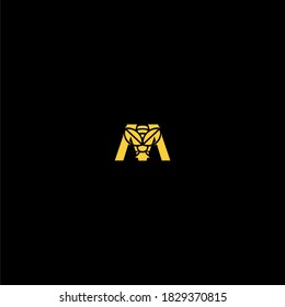 B initials in bee shape logo and vector icon Premium
