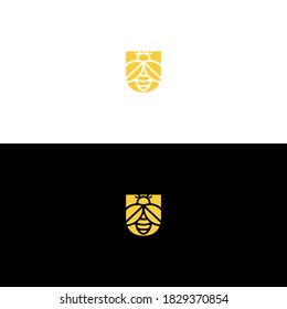 B initials in bee shape logo and vector icon Premium
