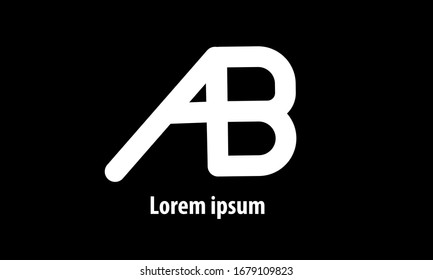 a and b initials logo templates with great unique style and version