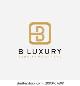 B Initialen Luxury Glamour Logo Vektorgrafik