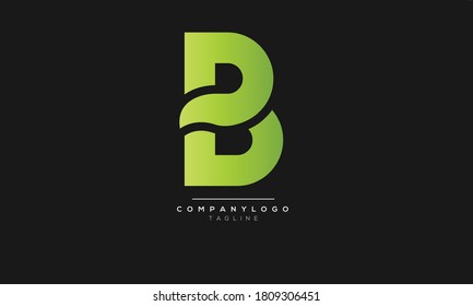 B initials monogram letter text alphabet logo design	