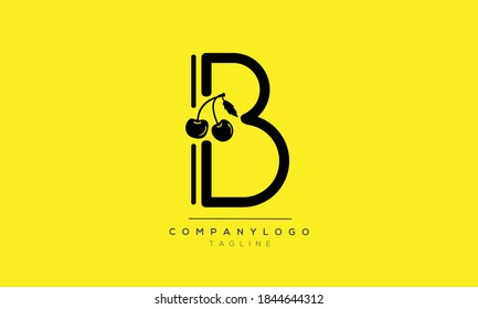 B initials monogram letter text alphabet logo design