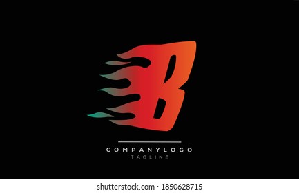 B initials monogram letter text alphabet logo design