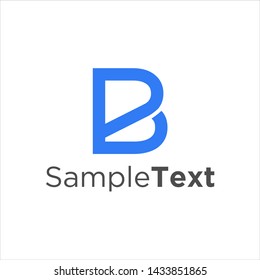B intials with modern logo stock design
