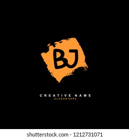 B J BJ Initial abstract logo concept vector