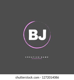 B J BJ Initial logo template vector. Letter logo concept