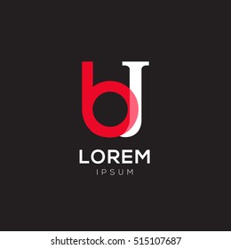 B & J Letter logo design vector element

