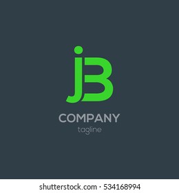 B & J  Letter logo design vector element

