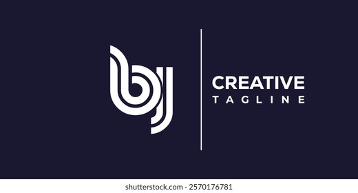 B and J logo design. BJ abstract Letters Logo Monogram. This logo design is the process of creating a visual symbol that represents a brand, company, or individual.