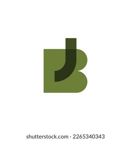 B and J overlapping modern logo