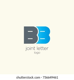 B joint logo bold letter design