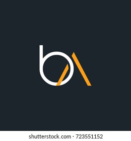 B A joint logo round letter vector design template