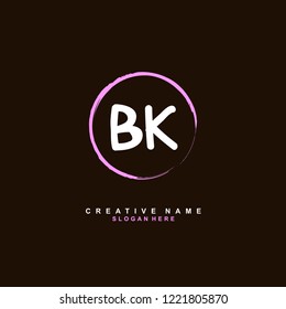 B K BK Initial logo template vector