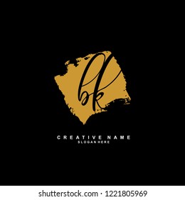 B K BK Initial logo template vector