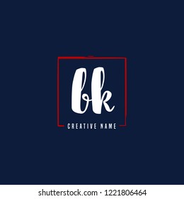B K BK Initial logo template vector