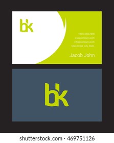 B & K Joint letter logo, with Business card
