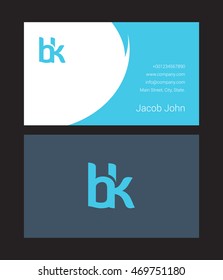 B & K Joint letter logo, with Business card
