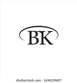 B K letter logo design with vector on white color background.B K letter design for business logo .B K