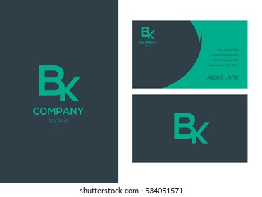 B & K Letter logo design vector element