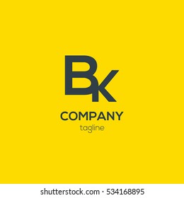 B & K  Letter logo design vector element
