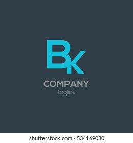 B & K  Letter logo design vector element
