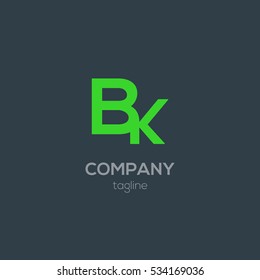 B & K  Letter logo design vector element
