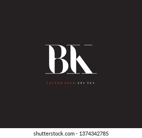 B K letters Joint logo icon vector template.