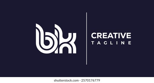 B and K logo design. BK abstract Letters Logo Monogram. This logo design is the process of creating a visual symbol that represents a brand, company, or individual.