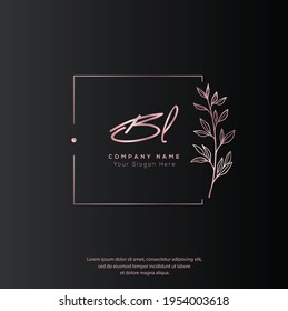 B L BL Initial letter handwriting and signature logo. Beauty vector initial logo .Fashion, boutique, floral and botanical