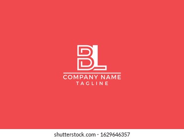 B L BL logo abstract letter initial based icon graphic design in vector editable file.
