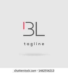 B L double letter logo design vector template