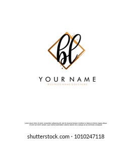 B L Initial abstract logo template vector