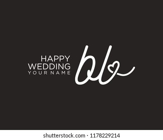 B L Initial handwriting logo