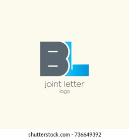 B L joint logo bold letter design